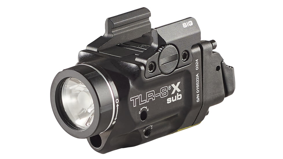 Streamlight TLR-8 Sub For SIG P365/XL LED Weapon Light w/ Red Laser, CR123A Lithium, White, 500 Lumens, Black, 69417