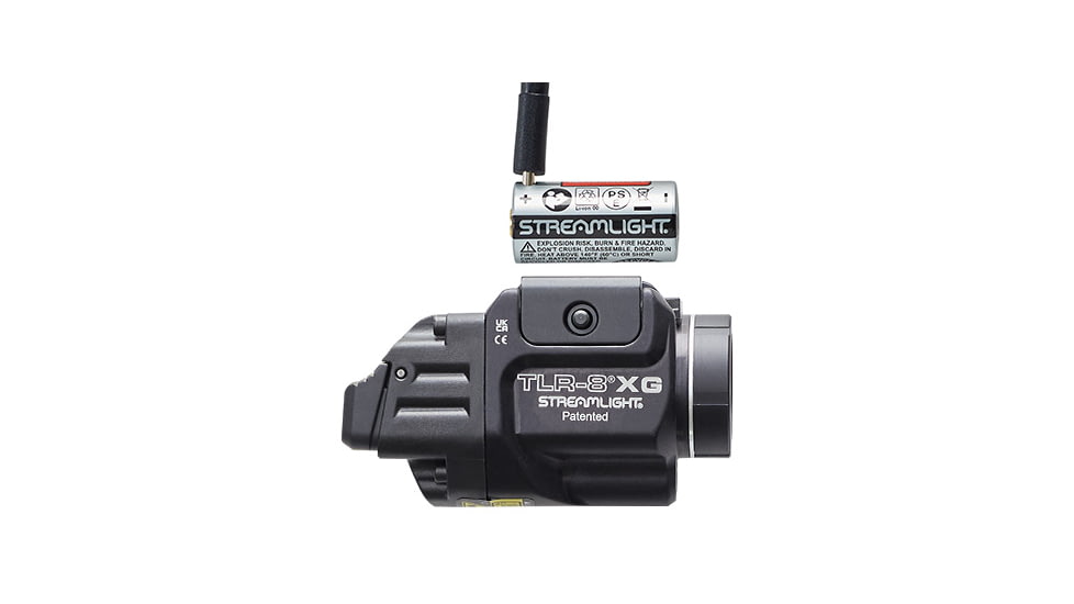 Streamlight TLR-8A A Weapon Light and Laser, Both High and Low Switch Mounted on TLR-8A, CR123A, Green Beam, 500 Lumens, Black, 69434