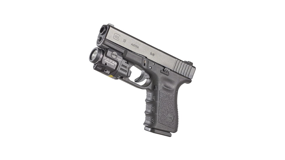 Streamlight TLR-8A A Weapon Light and Laser, Both High and Low Switch Mounted on TLR-8A, CR123A, Green Beam, 500 Lumens, Black, 69434