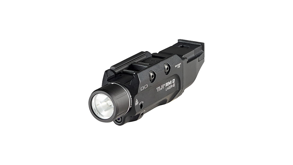 Streamlight TLR RM 2 Rail Mounted LED Tactical Lighting System w/Green Laser, CR123A, White, 1000 Lumens, Black, 69453