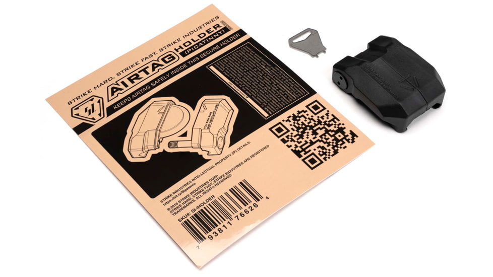 Strike Industries AirTag Picatinny Holder, Black, One Size, SI-iHolder