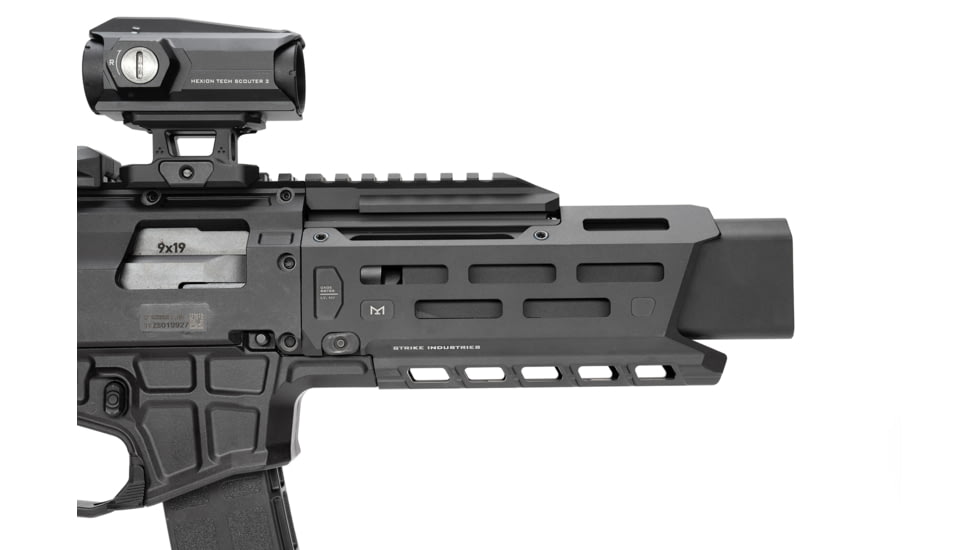 Strike Industries Aluminum Handguard for CZ Scorpion 3+ Pistol, Black, SI-CEVO-3PLUS-PHG-BK