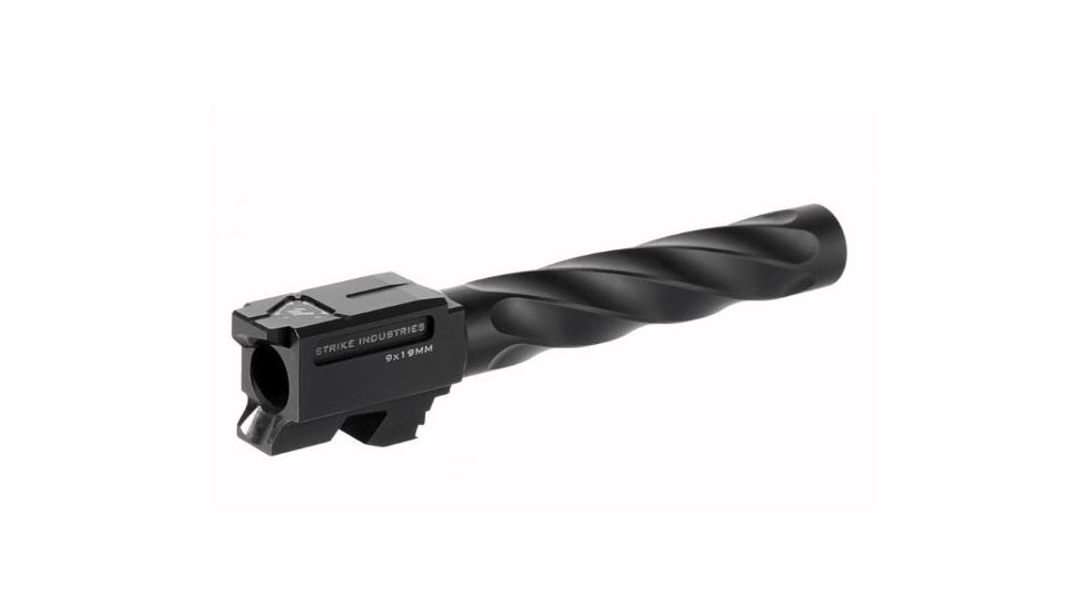 Strike Industries Glock 17 Gen 1-4 9mm Non-Threaded Pistol Barrel, 416R Steel, Nitride, Black, One Size, SI-G-BARREL-17