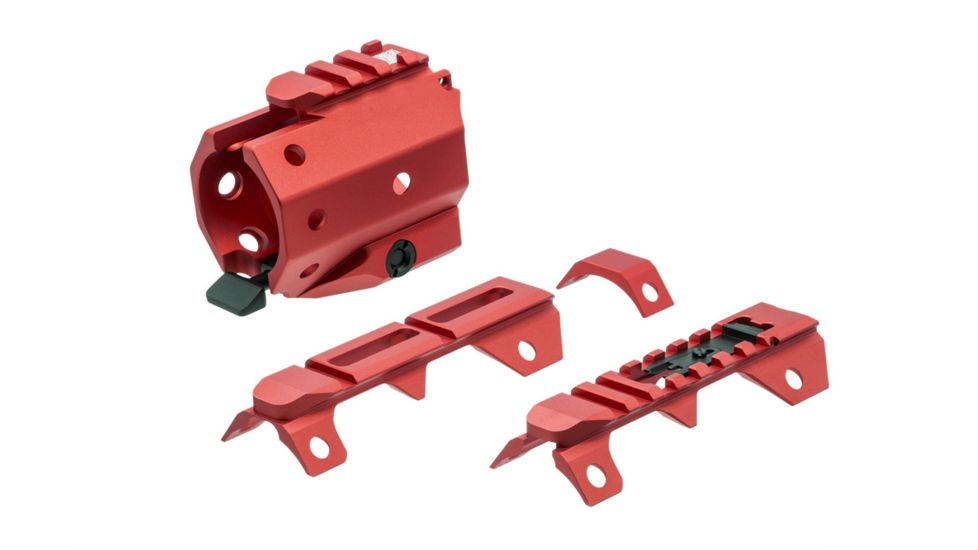 Strike Industries Gridlok Front&amp;Rear Sights, Red, One Size, 708747548846
