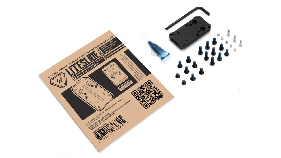 Strike Industries Liteslide, G43 Mrds Adaptor Plate, Black, SI-G43-RMR