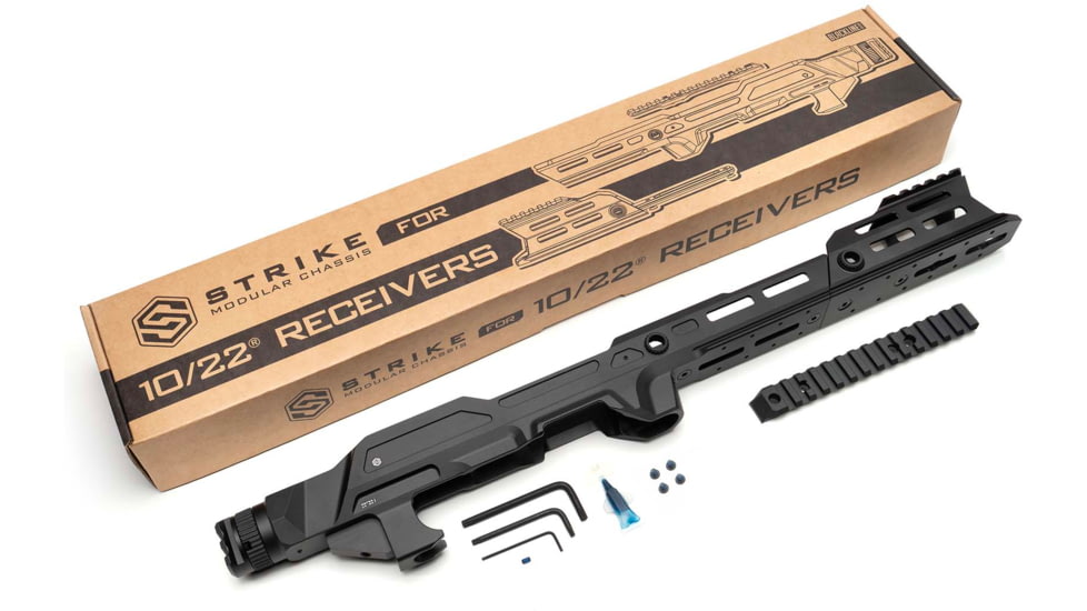 Strike Industries Ruger 10/22 Modular Rifle Chassis, Ambidextrous, Black, SI-SMC-1022-KIT-BK