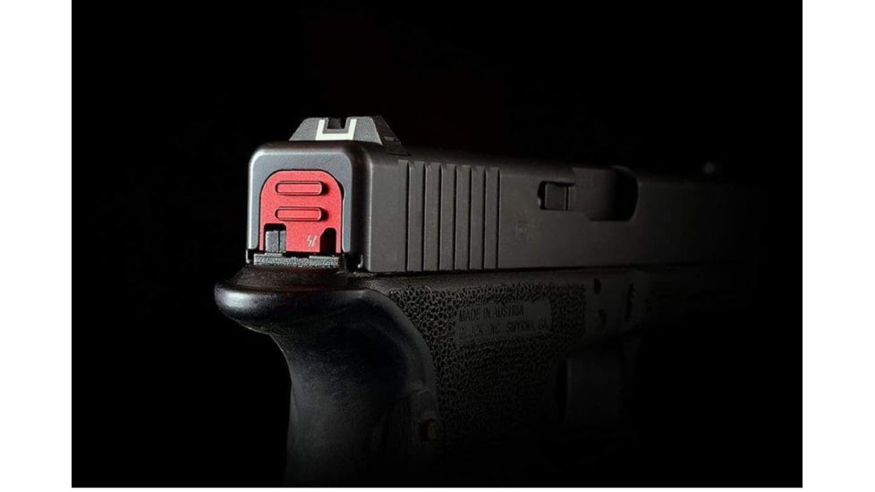 Strike Industries Slide Cover Plate, Glock GEN 1-5, V2, Anodized, Red, One Size, SI-GSP-V2-RED