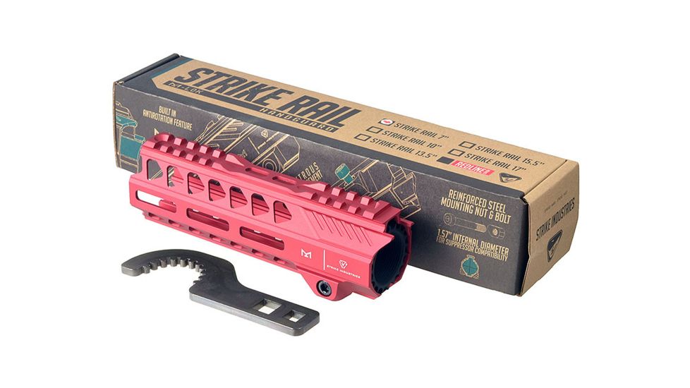 Strike Industries Strike Rail Mlok Handguard Rail, Red, 7in, 708747546750