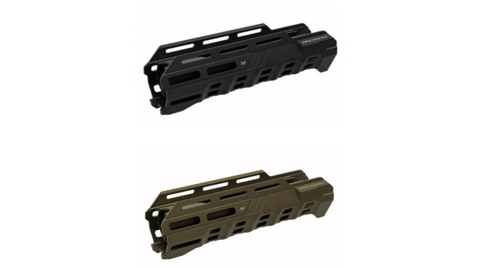 Strike Industries Valor of Action 10 M-Lok Handguard for Mossberg 500, 12ga, 6061 Aluminum, Black, FDE