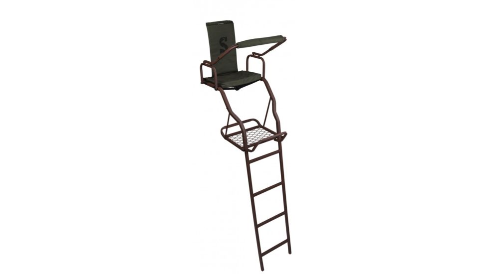 Summit Solo Deluxe Ladder Stand w/Full Body Fall Arrest Harness System, Brown SU82102