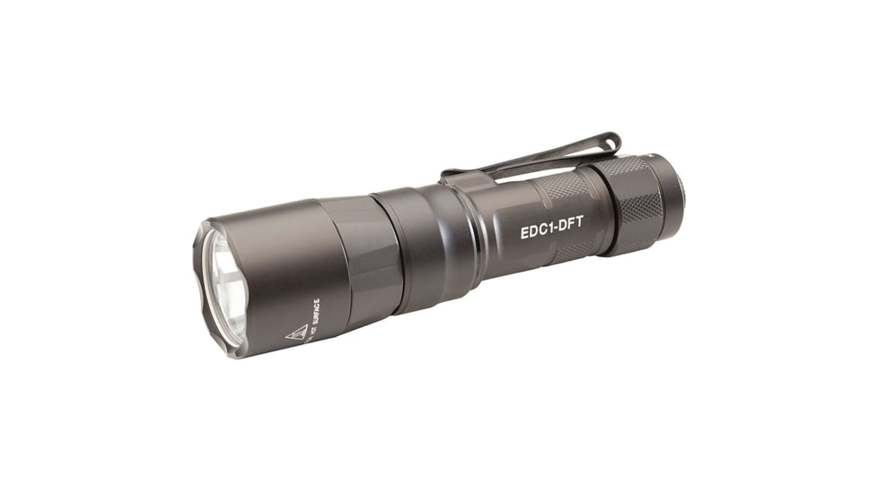 SureFire TURBO Series 18350/123 Everyday Carry Flashlight Dual-Output High-Candela LED Flashlight, Hard Anodized, EDC1-DFT-HA