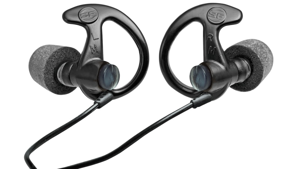 SureFire EP10 Sonic Defenders Ultra Max Full-Block Foam-Tipped Earplugs - 1 Pair, Black, Medium EP10-BK-MPR