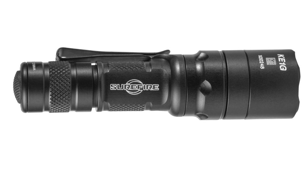 SureFire Every Day Carry LED Tactical Flashlight, CR123A, White Beam, Black, EDCL1-T