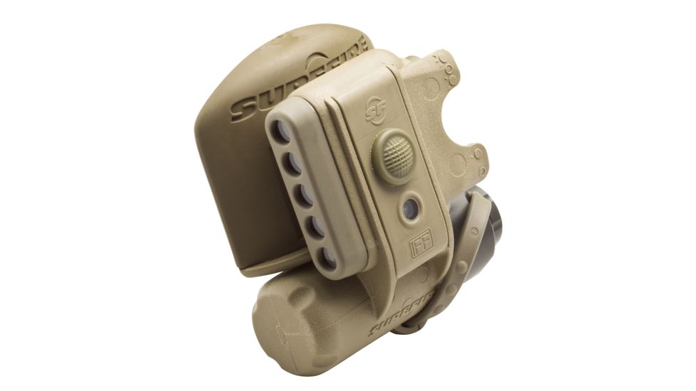 SureFire HL1-D Military Helmet Mount Light, Tan, Yellow-Green/IR/Blinking IR LEDs, HL1-D-TN