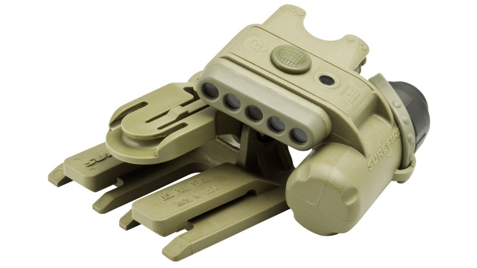 SureFire HL1-D Military Helmet Mount Light, Tan, Yellow-Green/IR/Blinking IR LEDs, HL1-D-TN