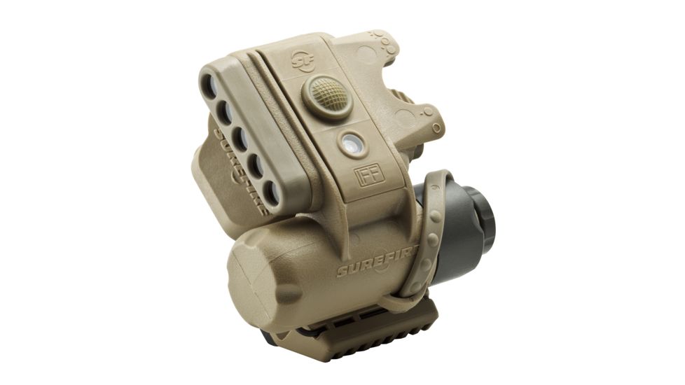 SureFire HL1-D Military Helmet Mount Light, Tan, Yellow-Green/IR/Blinking IR LEDs, HL1-D-TN