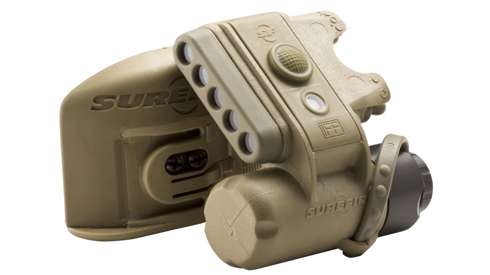 SureFire HL1-D Military Helmet Mount Light, Tan, Yellow-Green/IR/Blinking IR LEDs, HL1-D-TN