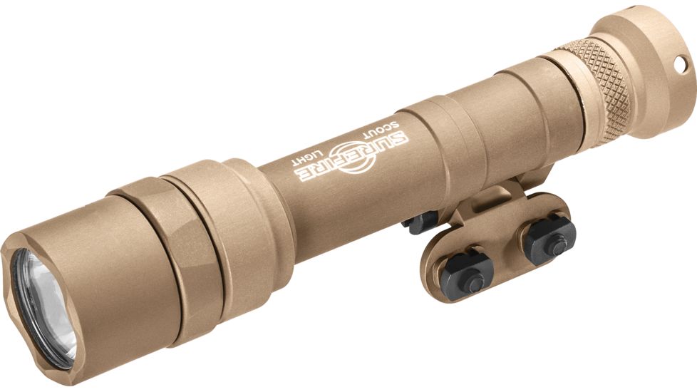 SureFire M640U Scout Light Pro 2 x CR123A LED Weapon Light, 1000 Lumens, Swivel, Picatinny, w/ Z68 Click ON/OFF Tailcap, Anodized, Tan, M640U-TN-PRO