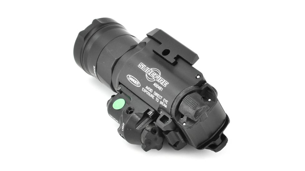 SureFire MasterFire Ultra-High-Output White LED + Green Laser WeaponLight, 1000 Lumens, 505 Nm Green Laser, Z-Xbc Push/Toggle SwitchSwitch, Black, X400UH-A-GN
