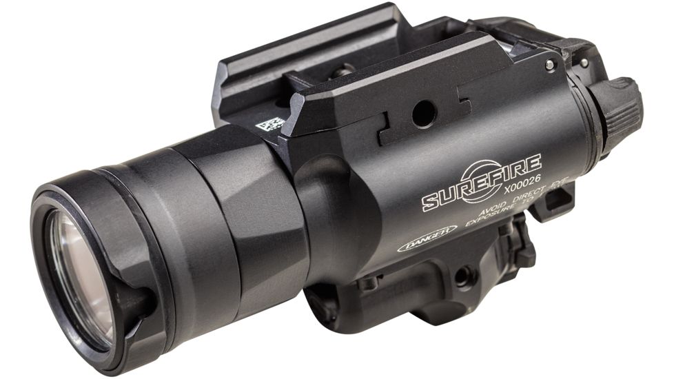 SureFire MasterFire Ultra-High-Output White LED + Green Laser WeaponLight, 1000 Lumens, 505 Nm Green Laser, Z-Xbc Push/Toggle SwitchSwitch, Black, X400UH-A-GN