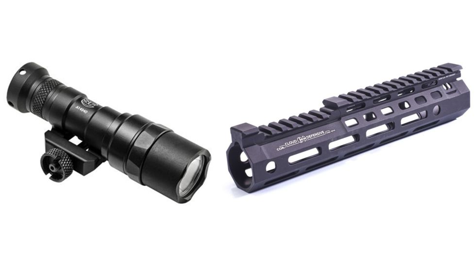 SureFire Mini Scout Flashlight / Weaponlight w/Z68 Click Switch, 500 Lumens with Optimized Rail System - Black