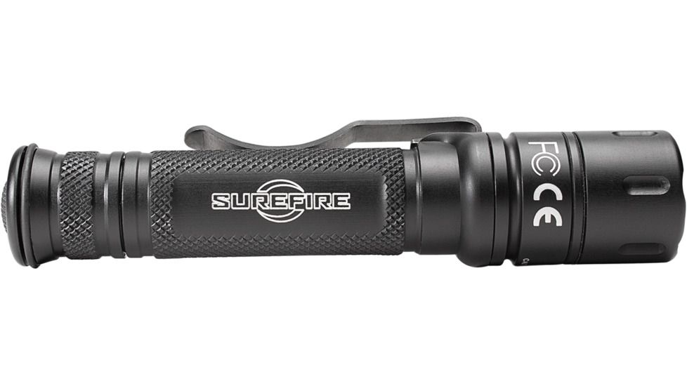 SureFire Tactician LED Flashlight, CR123A, White, 800 Lumens, Black, E2T-MV