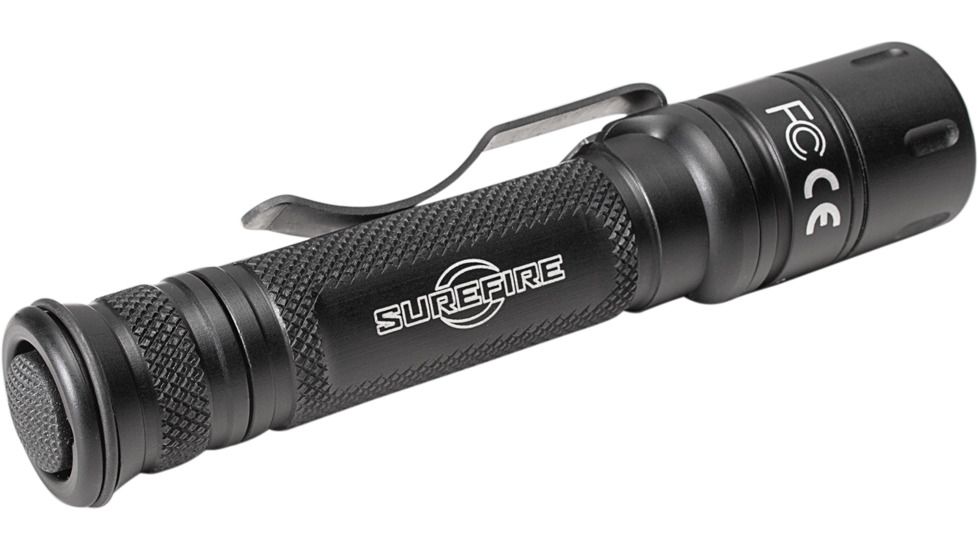 SureFire Tactician LED Flashlight, CR123A, White, 800 Lumens, Black, E2T-MV