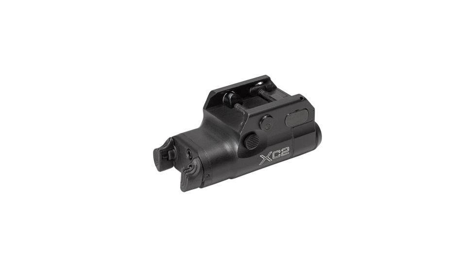 SureFire XC2-A Light&amp;Laser Compact Pistol Light With Laser, 5Mw, 635 Nm, Red 1.5V, Wedge Lock Universal/Picatinny Rail Mount, 300 Lumens, One Aaa Battery, Type Iii Anodized Aluminum, Black, XC2-A