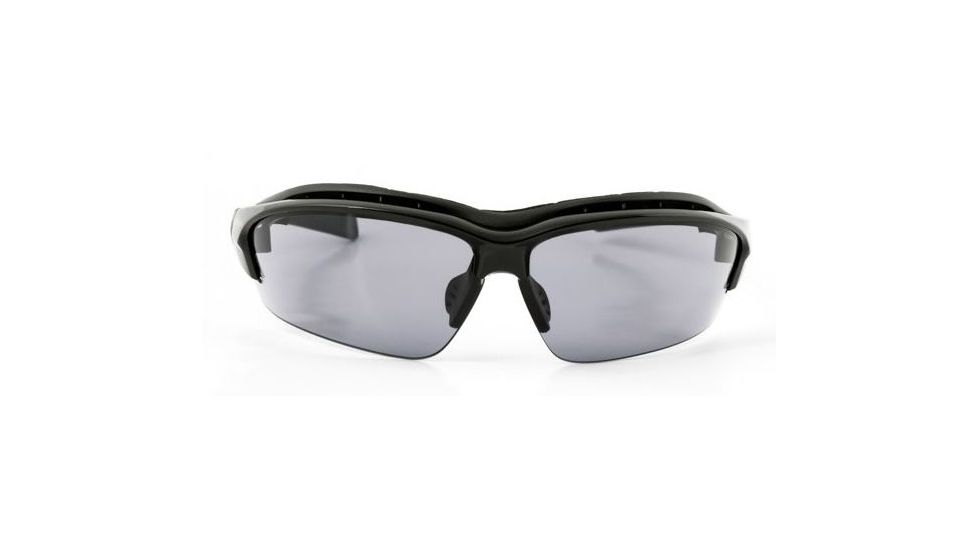Survival Optics Sunglasses Gripz Riders/Doch Sunglasses, Black/Black Pad and Tip Frame, SOS Logo, Pc Smoke Lens 7593