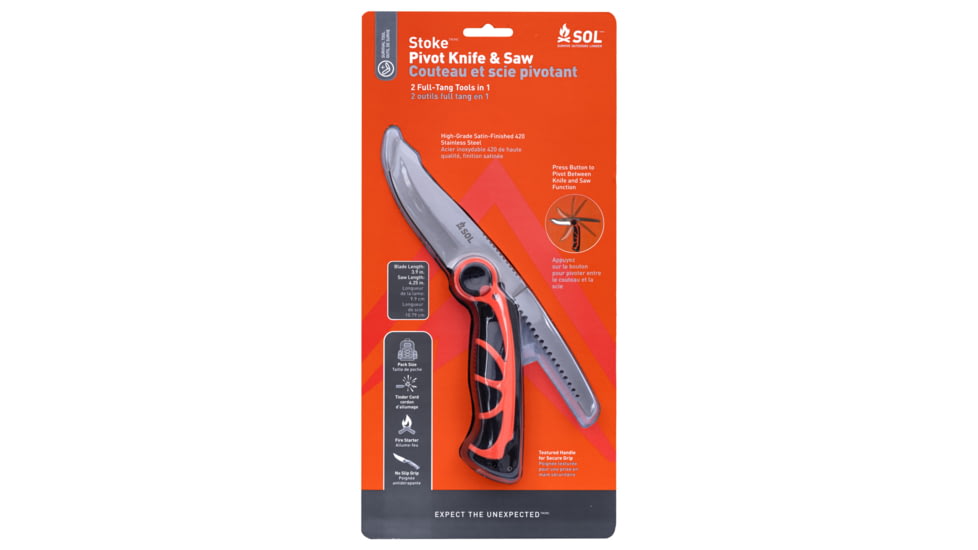 Survive Outdoors Longer Stoke Pivot Knife and Saw, 0140-1018