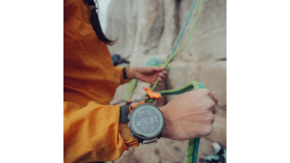 Suunto Vertical Unisex Titanium Solar Watch, 49mm Case Diameter, Titanium Bezel, Sand Silicone Strap, One Size, SS050860000