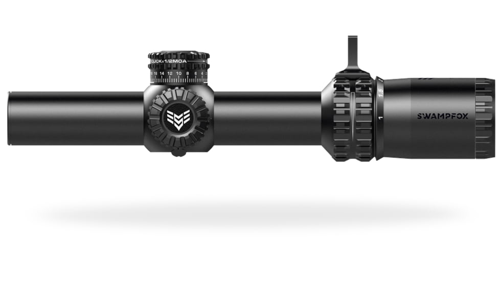 Swampfox Arrowhead LPVO 1-10x24 Rifle Scope, 30mm Tube, Second Focal Plane, IR Green MIL Reticle, Black, ARH11024-GL