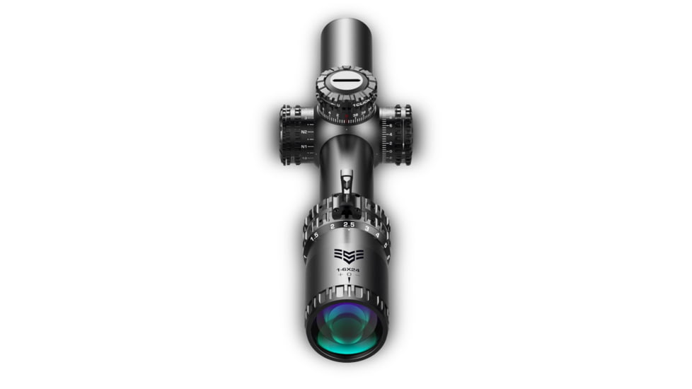 Swampfox Arrowhead LPVO 1-10x24 Rifle Scope, 30mm Tube, Second Focal Plane, IR Green MIL Reticle, Black, ARH11024-GL