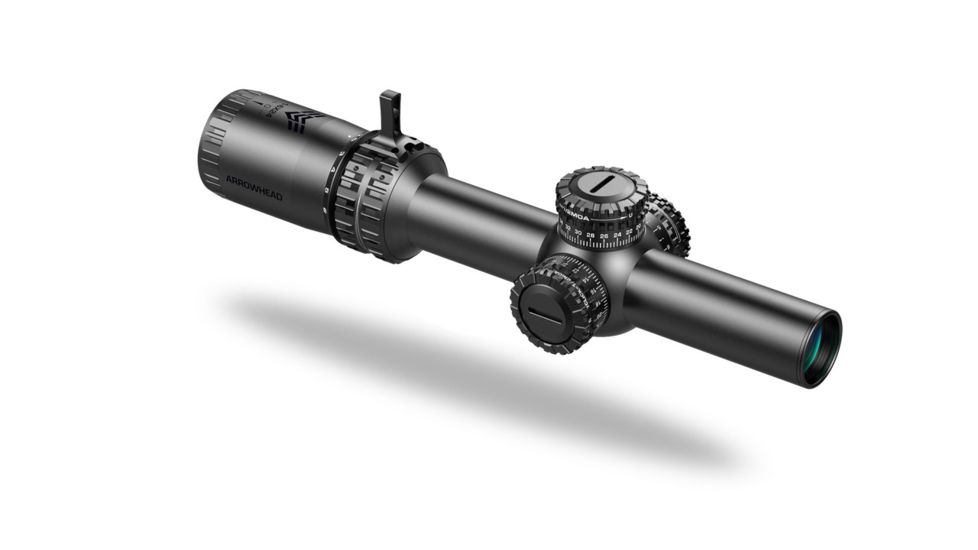 Swampfox Arrowhead LPVO Rifle Scope, 1-10x24mm, 30mm Tube, Second Focal Plane, MOA Reticle, Black, ARH11024-M
