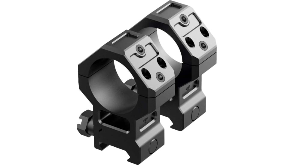 Swampfox H.E. Rifle Scope Rings, 34mm Tube, 1.93in Centerline Height, /w Integral 45-degree Offset Reflex Side Mount, Black, MRH34-H