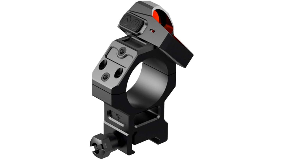 Swampfox H.E. Rifle Scope Rings, 34mm Tube, 1.93in Centerline Height, /w Integral 45-degree Offset Reflex Side Mount, Black, MRH34-H