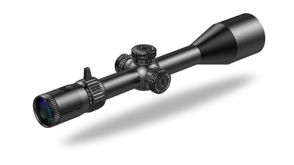 Swampfox Kentucky Long 2-12x44 Rifle Scope, 0.25 MOA, Sharpshooter MOA Reticle, First Focal Plane, Matte Black, 30mm, KTK21244-4M