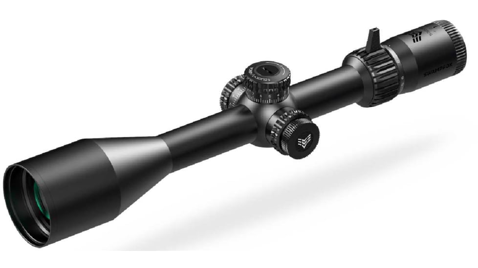 Swampfox Kentucky Long Tactical 2-12x44mm Rifle Scope, 30mm Tube, First Focal Plane, Recce MIL, MOA, Black, KTK21244-4L