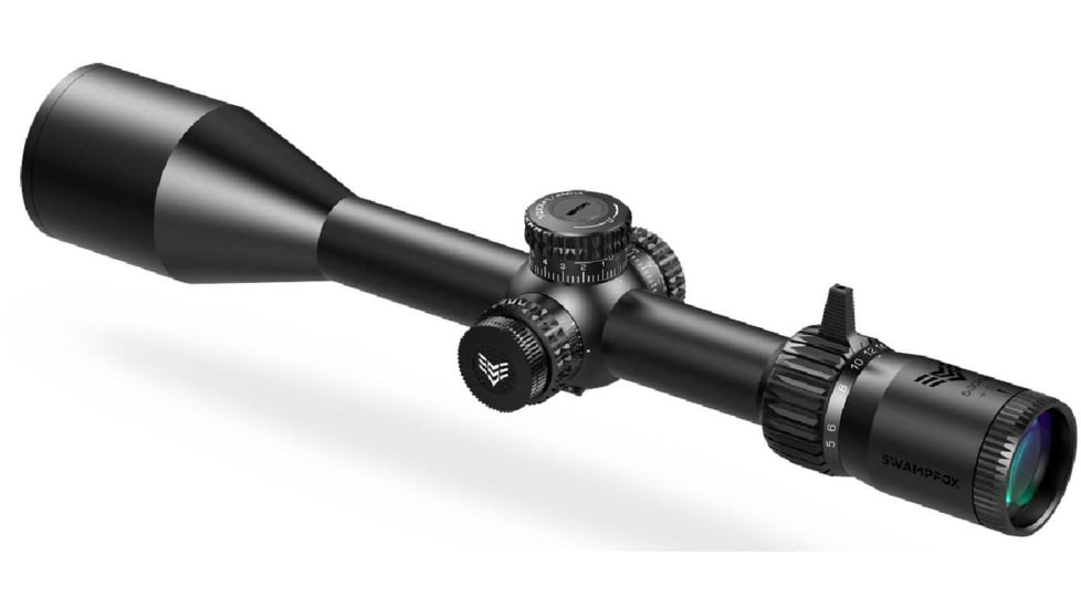 Swampfox Kentucky Long Tactical 2-12x44mm Rifle Scope, 30mm Tube, First Focal Plane, Recce MIL, MOA, Black, KTK21244-4L