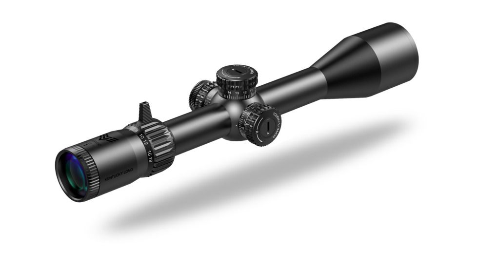 Swampfox Kentucky Long Tactical Rifle Scope, 3-18x50mm, 30mm Tube, First Focal Plane, Illuminated Sharpshooter MOA Reticle, Black KTK31850-4M