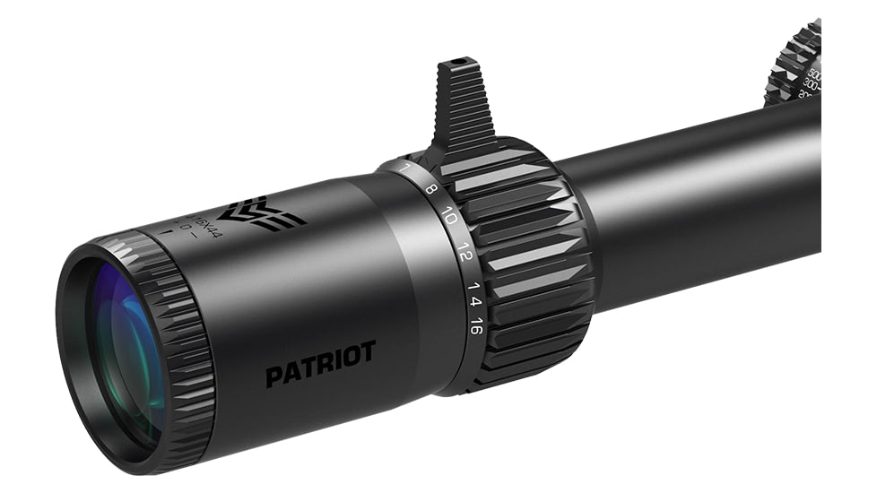 Swampfox Patriot Rifle Scope, 6-24x50mm, 30mm Tube, First Focal Plane, Sharpshooter Grid MIL Reticle, Black, 6-24X50 L