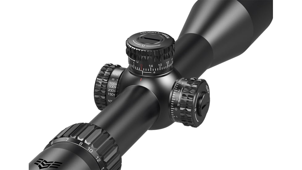 Swampfox Patriot Rifle Scope, 6-24x50mm, 30mm Tube, First Focal Plane, Sharpshooter Grid MIL Reticle, Black, 6-24X50 L