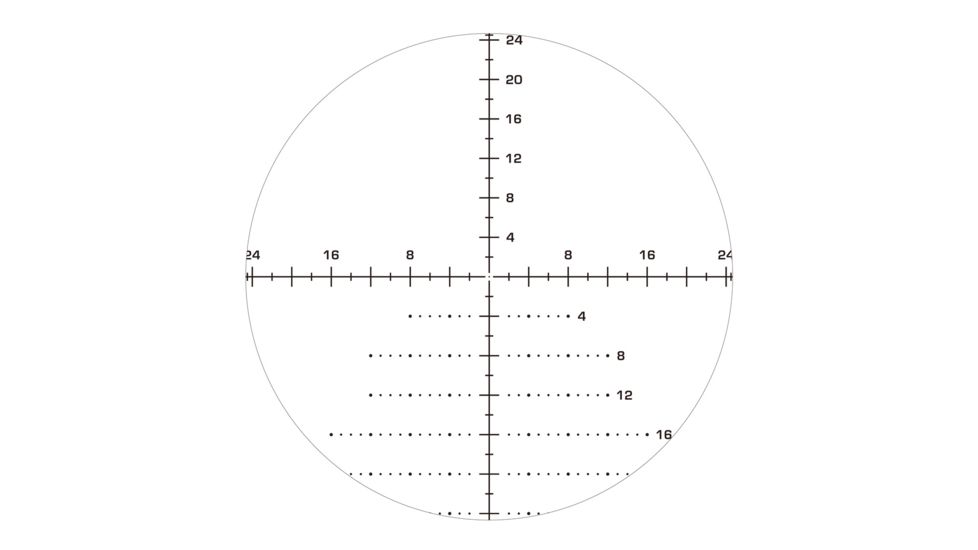 Swampfox Patriot Rifle Scope, 6-24x50mm, 30mm Tube, First Focal Plane, Sharpshooter Grid MOA Reticle, Black, 6-24X50 M