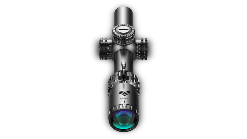 Swampfox Arrowhead Riflescope, 1-6X24, 30mm Tube, Second Focal Plane, IR Green MOA Reticle, Black, ARH16241-GM