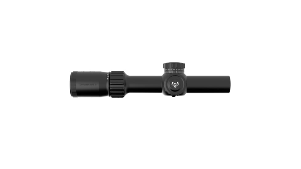 Swampfox Tomahawk II 1-6x24mm Rifle Scope, 30mm Tube, Second Focal Plane, Red BDC, Black, THK16241-RB