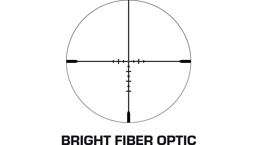 Swampfox Tomahawk II 1-6x24mm Rifle Scope, 30mm Tube, Second Focal Plane, Red Fiber Optic, Black, THK16241-RF