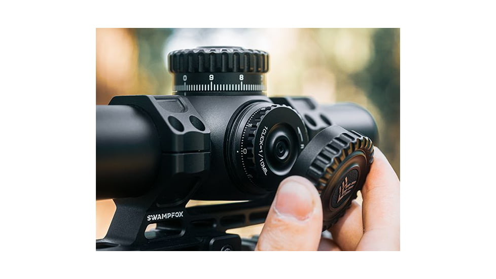 Swampfox Warhorse 1-6x24 Rifle Scope, 34mm Tube, First Focal Plane, Red IR MOA, WAR16241-RM