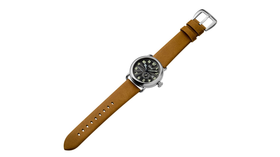 Szanto Automatic Officer Watches, Black Dial, Tan Strap, Steel, One Size, SZ 6302E