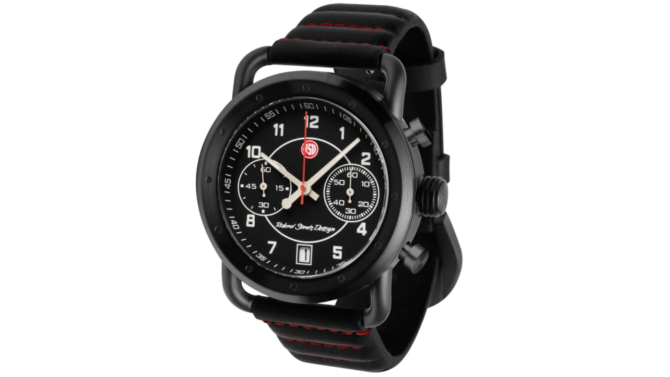 Szanto Icon Roland Sands Chrono Watches, Black Dial, Black Strap, Black, One Size, IC RS 2252
