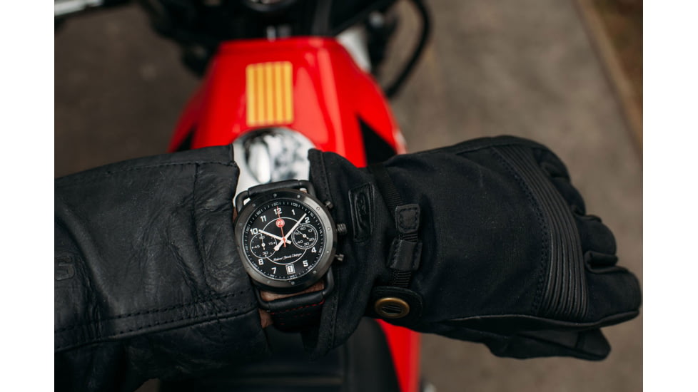 Szanto Icon Roland Sands Chrono Watches, Black Dial, Black Strap, Black, One Size, IC RS 2252